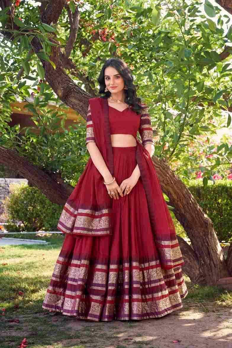 Nirupa By Fashid Wholesale 1902-A To 1902-D Series Beautiful Colorful Fancy Wedding Collection Occasional Wear & Party Wear Pure Chanderi Lehengas At Wholesale Price