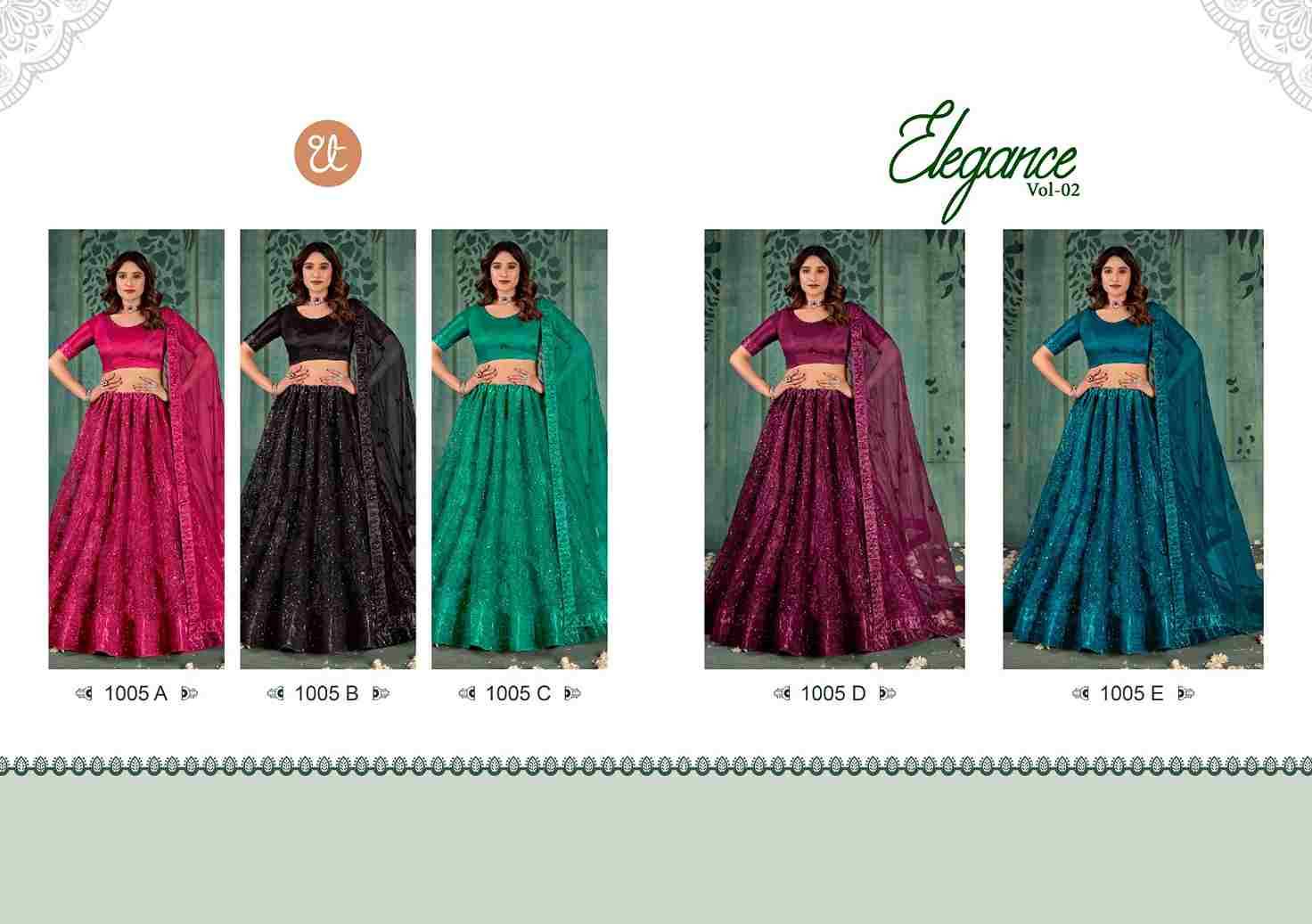 Elegance Vol-2 By Thread Thrill 1005-A To 1005-E Series Designer Beautiful Wedding Bridal Collection Occasional Wear & Party Wear Net Lehengas At Wholesale Price