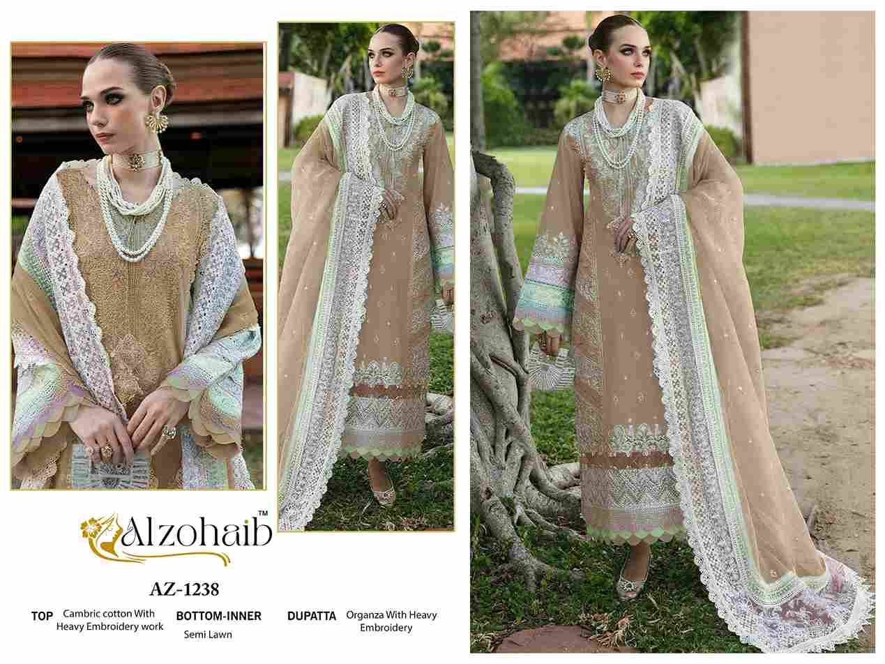 Zoya Vol-1 By Alzohaib 1238 To 1239 Series Beautiful Pakistani Suits Stylish Fancy Colorful Party Wear & Occasional Wear Cambric Cotton Dresses At Wholesale Price