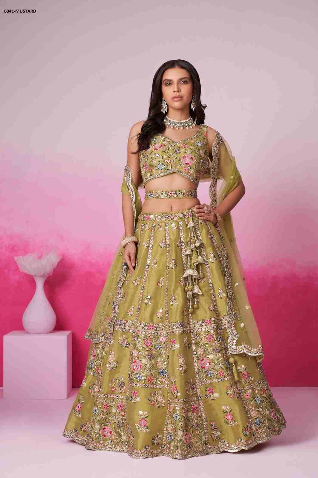 6041 By Fashid Wholesale 6041-A To 6041-C Series Designer Beautiful Wedding Bridal Collection Occasional Wear & Party Wear Net Lehengas At Wholesale Price