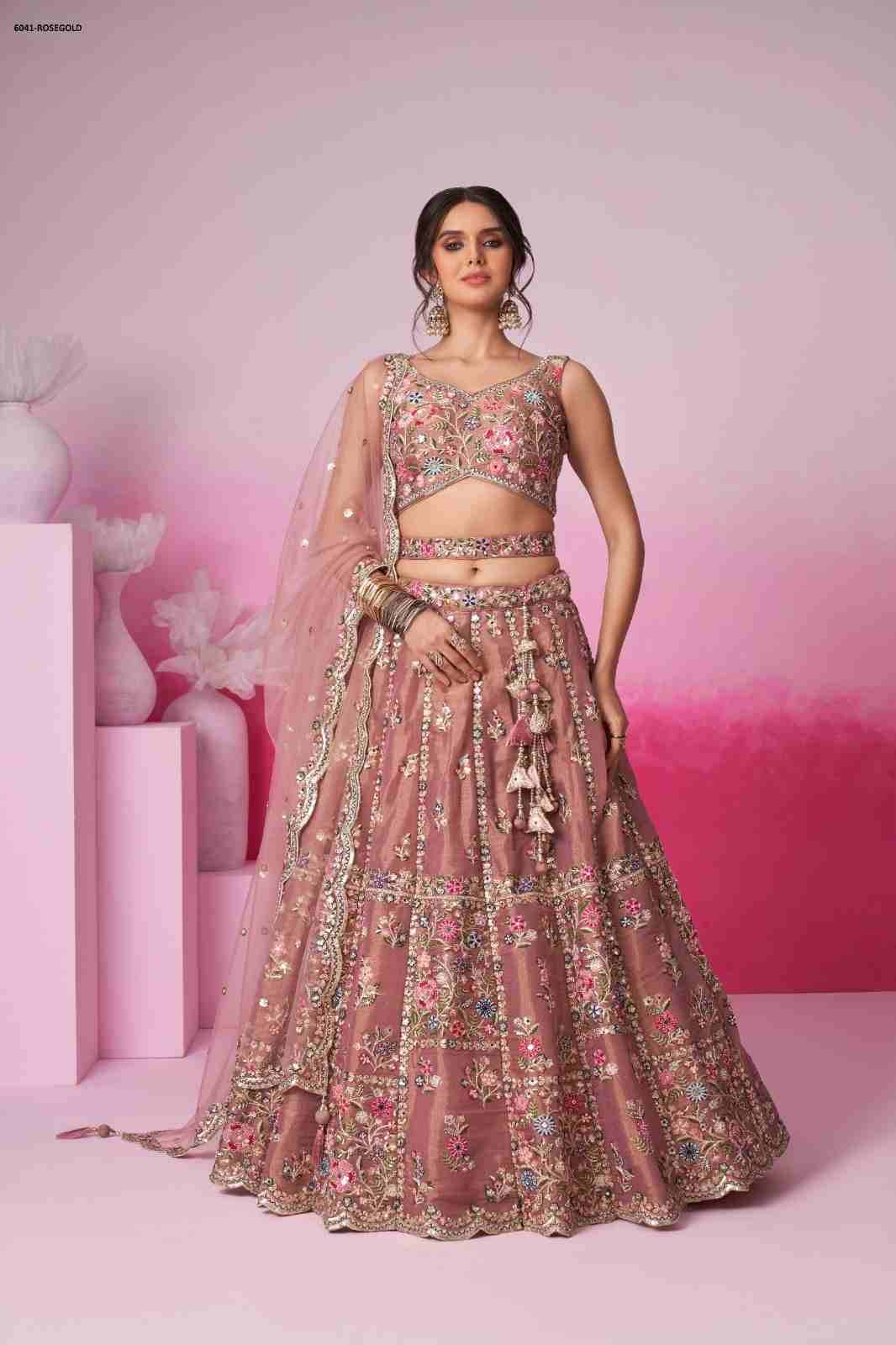 6041 By Fashid Wholesale 6041-A To 6041-C Series Designer Beautiful Wedding Bridal Collection Occasional Wear & Party Wear Net Lehengas At Wholesale Price