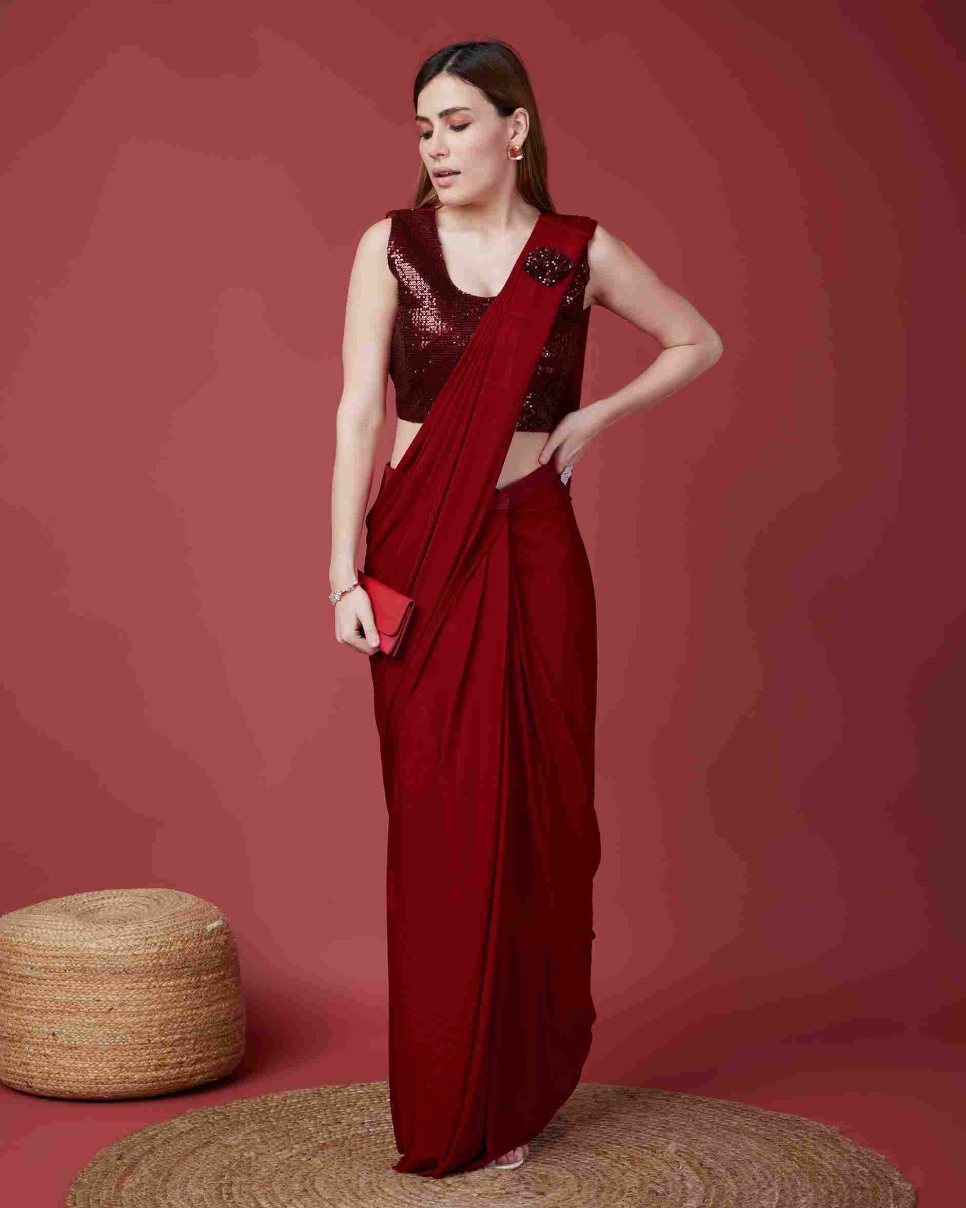 101113 By Amoha Trendz 101113-A To 101113-E Series Indian Traditional Wear Collection Beautiful Stylish Fancy Colorful Party Wear & Occasional Wear Imported Sarees At Wholesale Price
