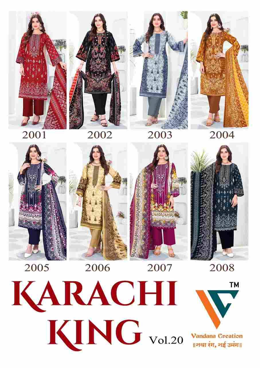 Karachi King Vol-20 By Vandana Creation 2001 To 2008 Series Beautiful Festive Suits Stylish Fancy Colorful Casual Wear & Ethnic Wear Cotton Print Dresses At Wholesale Price