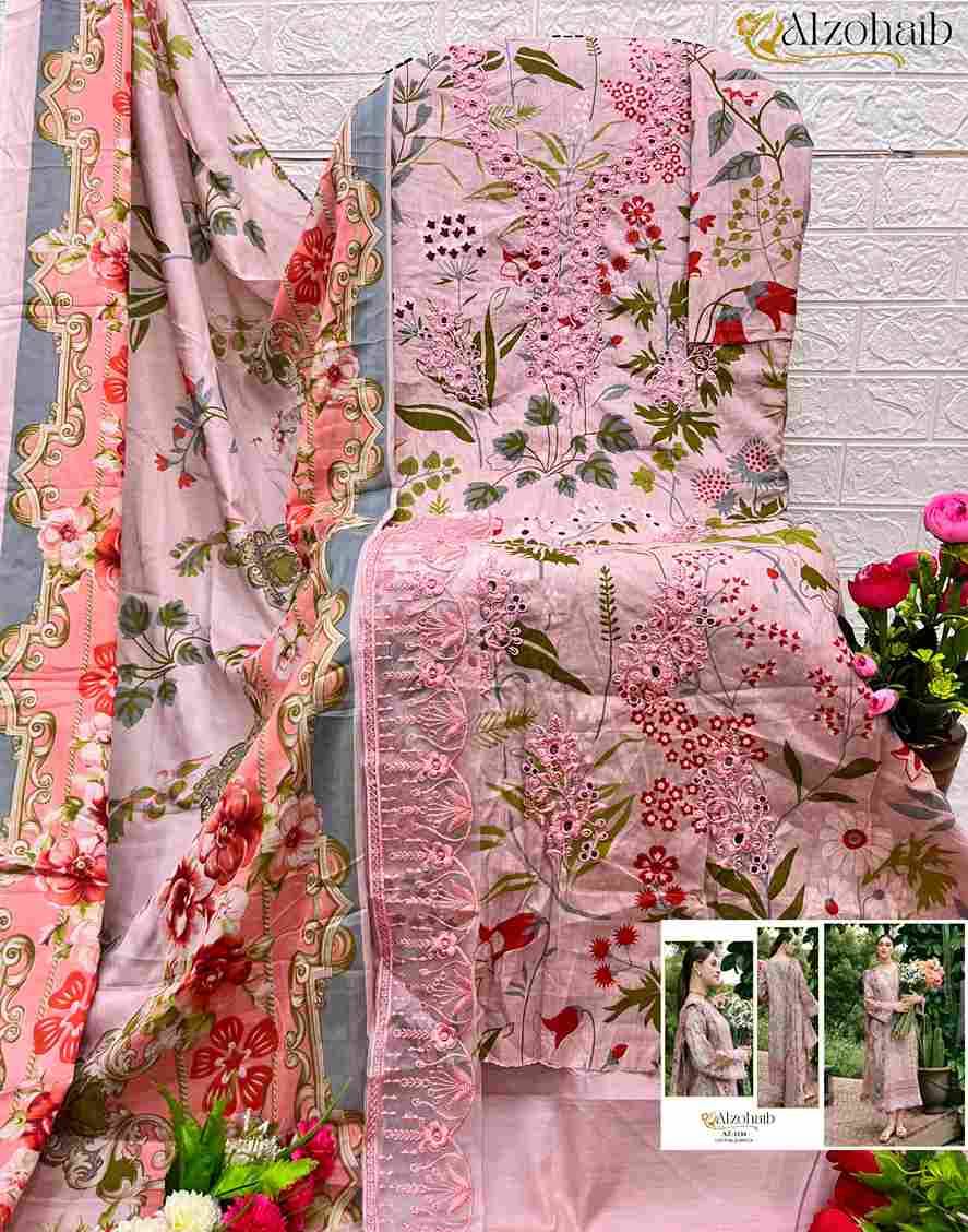 Alzohaib Hit Design 1134 By Alzohaib Beautiful Pakistani Suits Stylish Fancy Colorful Party Wear & Occasional Wear Pure Cotton Print Dresses At Wholesale Price