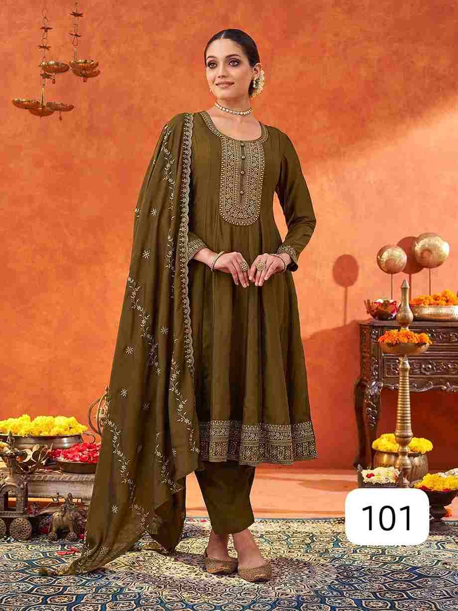 Nairobi By PC 101 To 105 Series Designer Festive Suits Collection Beautiful Stylish Fancy Colorful Party Wear & Occasional Wear Silk Dresses At Wholesale Price
