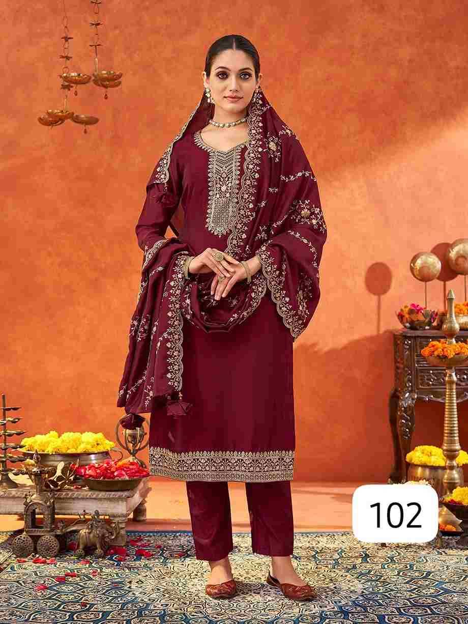 Nairobi By PC 101 To 105 Series Designer Festive Suits Collection Beautiful Stylish Fancy Colorful Party Wear & Occasional Wear Silk Dresses At Wholesale Price
