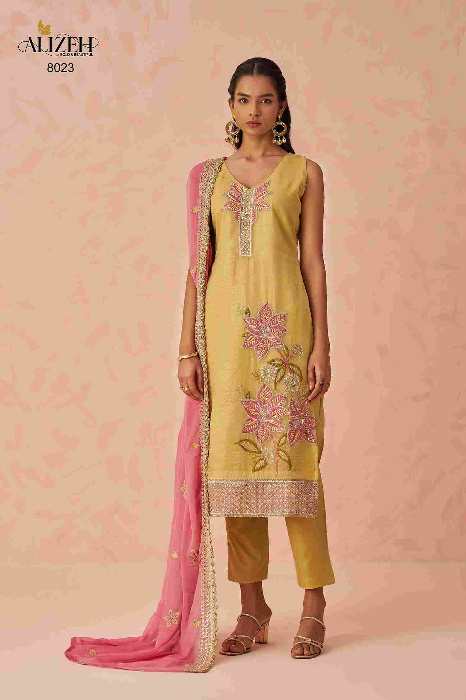 Raag Vol-2 By Alizeh 8023 To 8025 Series Festive Suits Beautiful Fancy Colorful Stylish Party Wear & Occasional Wear Fancy Embroidered Dresses At Wholesale Price