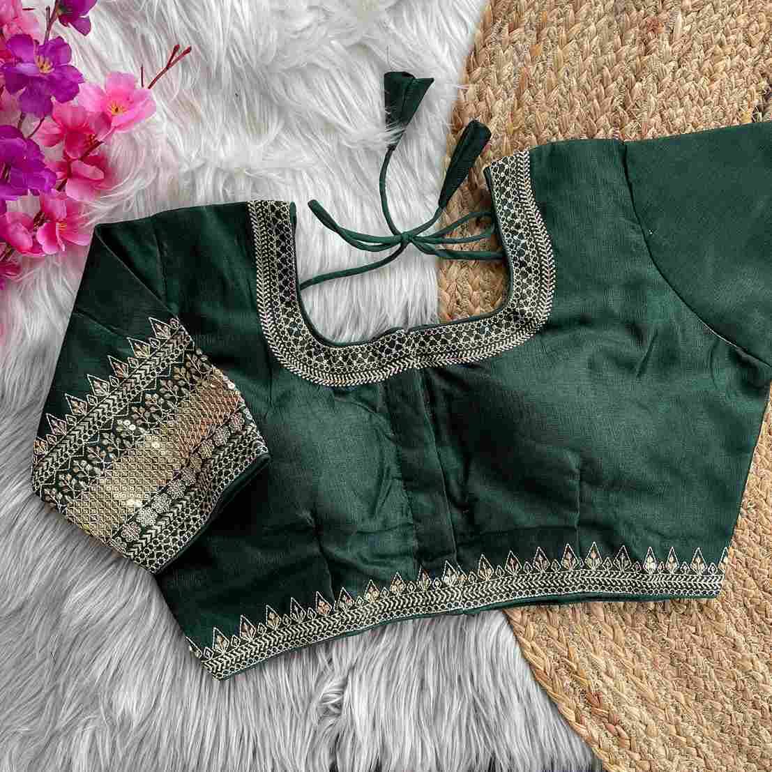 Kb-trisul By Fashid Whoesale 01 To 10 Series Designer Beautiful Collection Occasional Wear & Party Wear Heavy Milan Silk Blouse At Wholesale Price