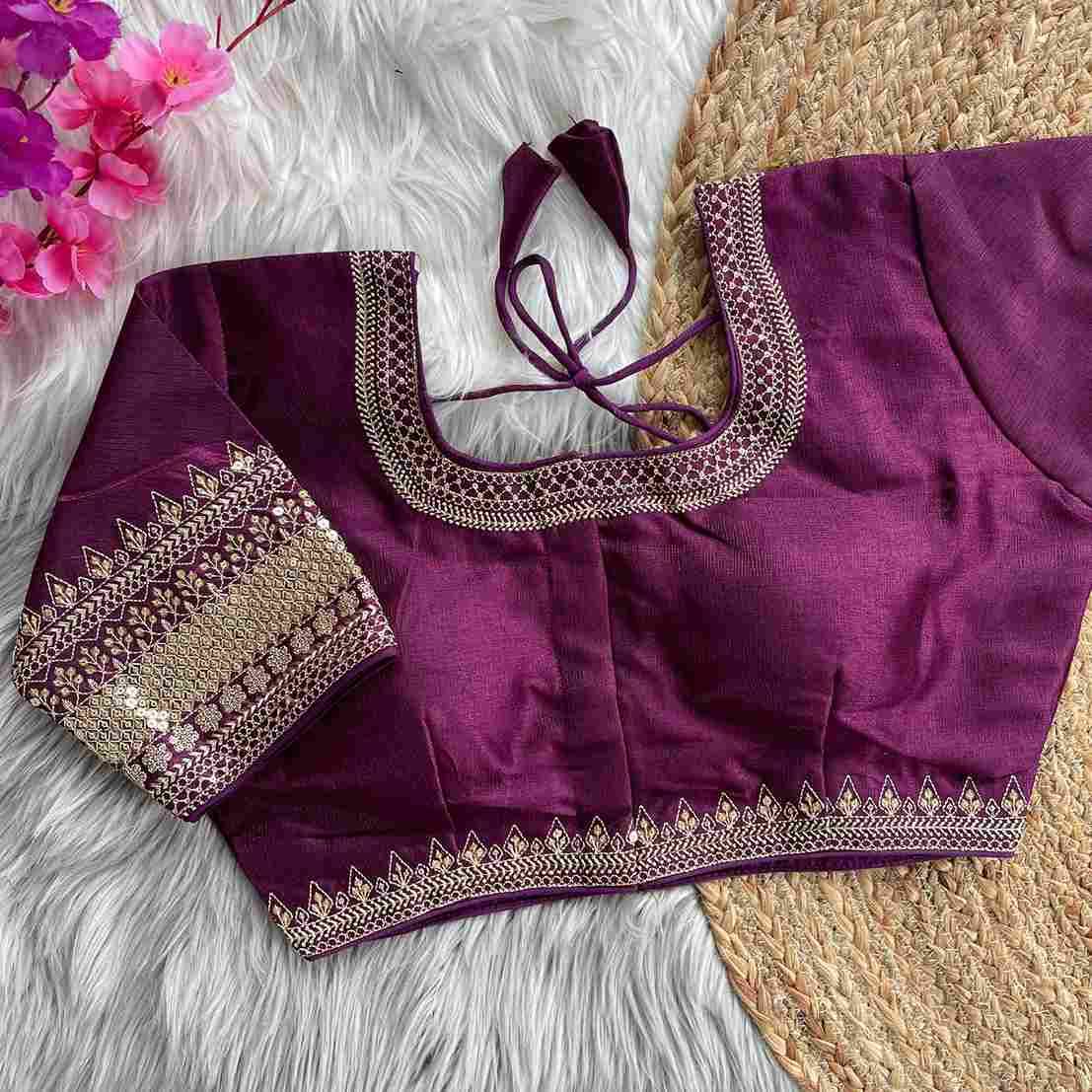 Kb-trisul By Fashid Whoesale 01 To 10 Series Designer Beautiful Collection Occasional Wear & Party Wear Heavy Milan Silk Blouse At Wholesale Price