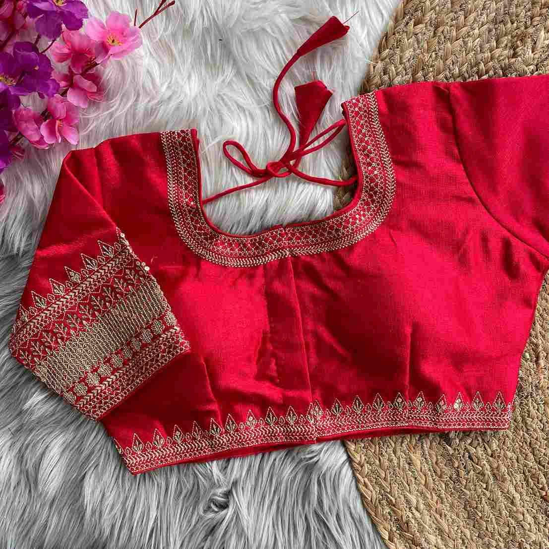 Kb-trisul By Fashid Whoesale 01 To 10 Series Designer Beautiful Collection Occasional Wear & Party Wear Heavy Milan Silk Blouse At Wholesale Price
