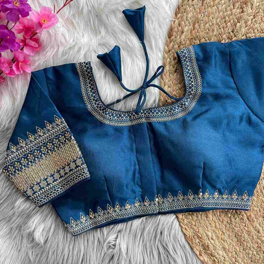 Kb-trisul By Fashid Whoesale 01 To 10 Series Designer Beautiful Collection Occasional Wear & Party Wear Heavy Milan Silk Blouse At Wholesale Price