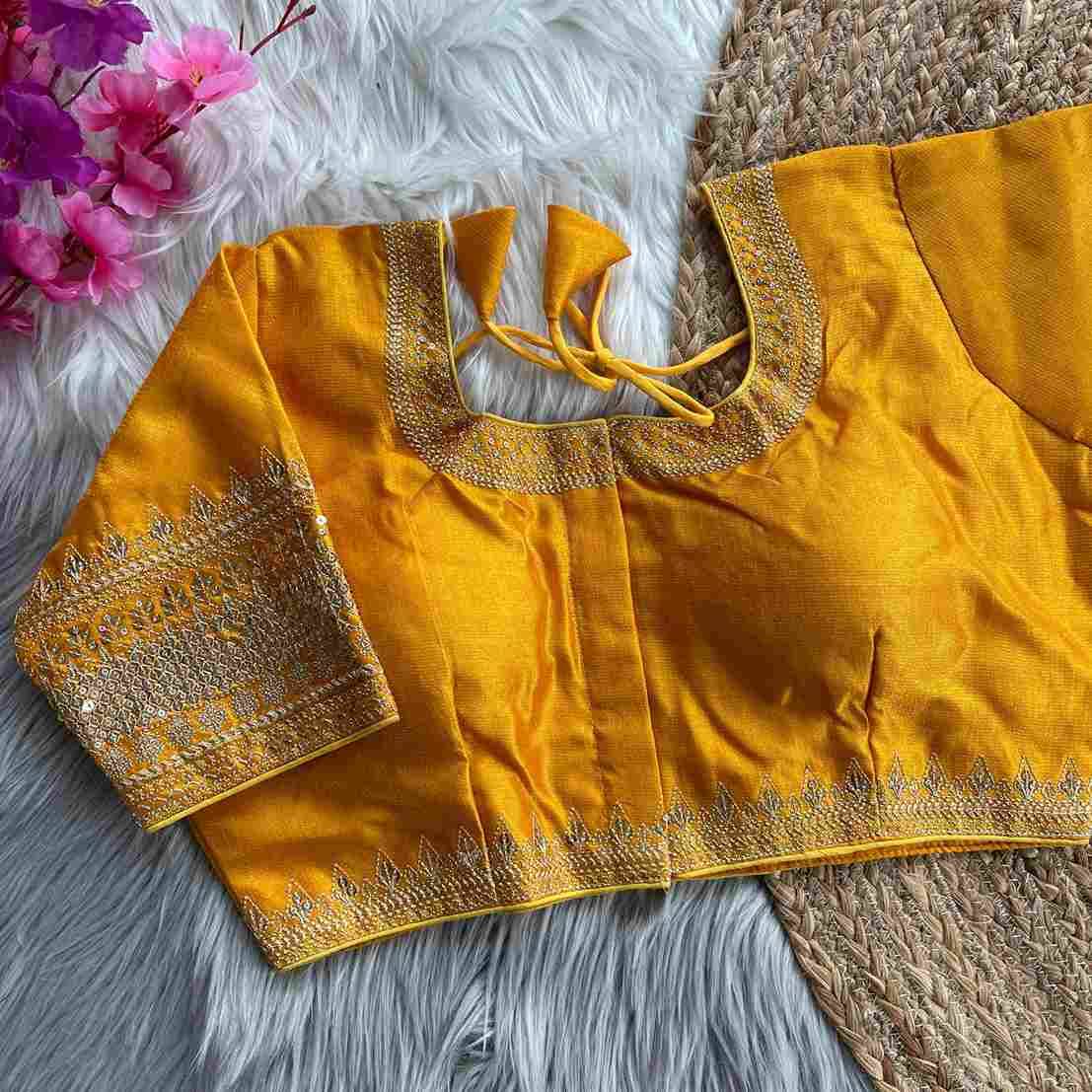 Kb-trisul By Fashid Whoesale 01 To 10 Series Designer Beautiful Collection Occasional Wear & Party Wear Heavy Milan Silk Blouse At Wholesale Price