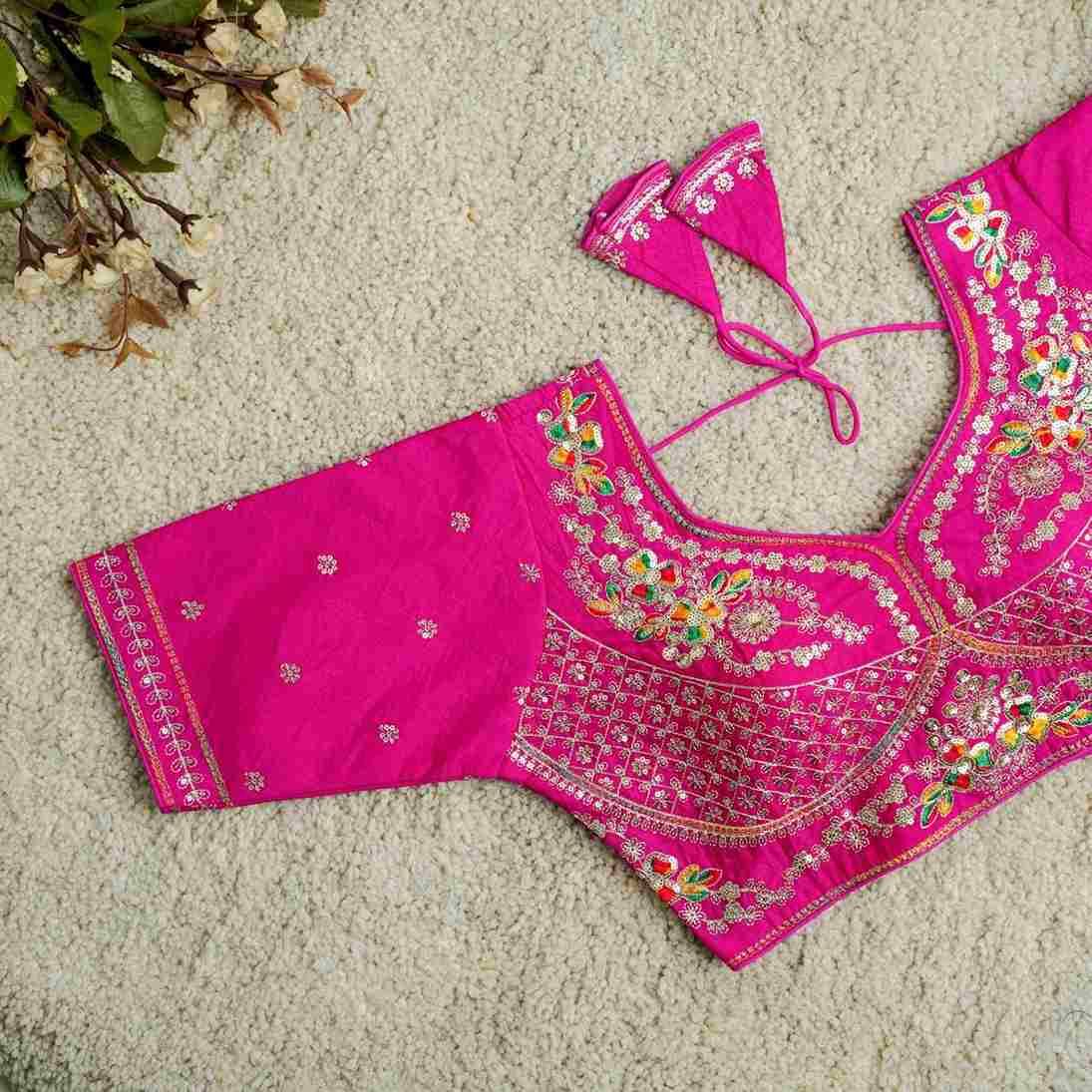 Kb-kajal By Fashid Wholesale 01 To 08 Series Designer Beautiful Collection Occasional Wear & Party Wear Vichitra Silk Blouse At Wholesale Price