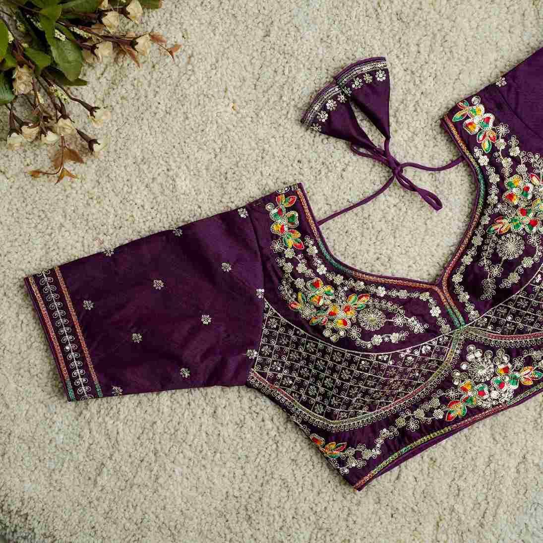 Kb-kajal By Fashid Wholesale 01 To 08 Series Designer Beautiful Collection Occasional Wear & Party Wear Vichitra Silk Blouse At Wholesale Price