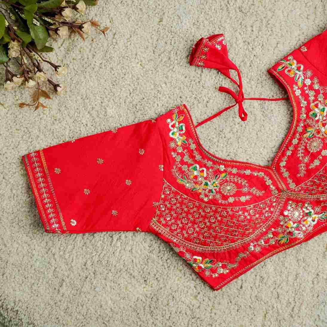 Kb-kajal By Fashid Wholesale 01 To 08 Series Designer Beautiful Collection Occasional Wear & Party Wear Vichitra Silk Blouse At Wholesale Price
