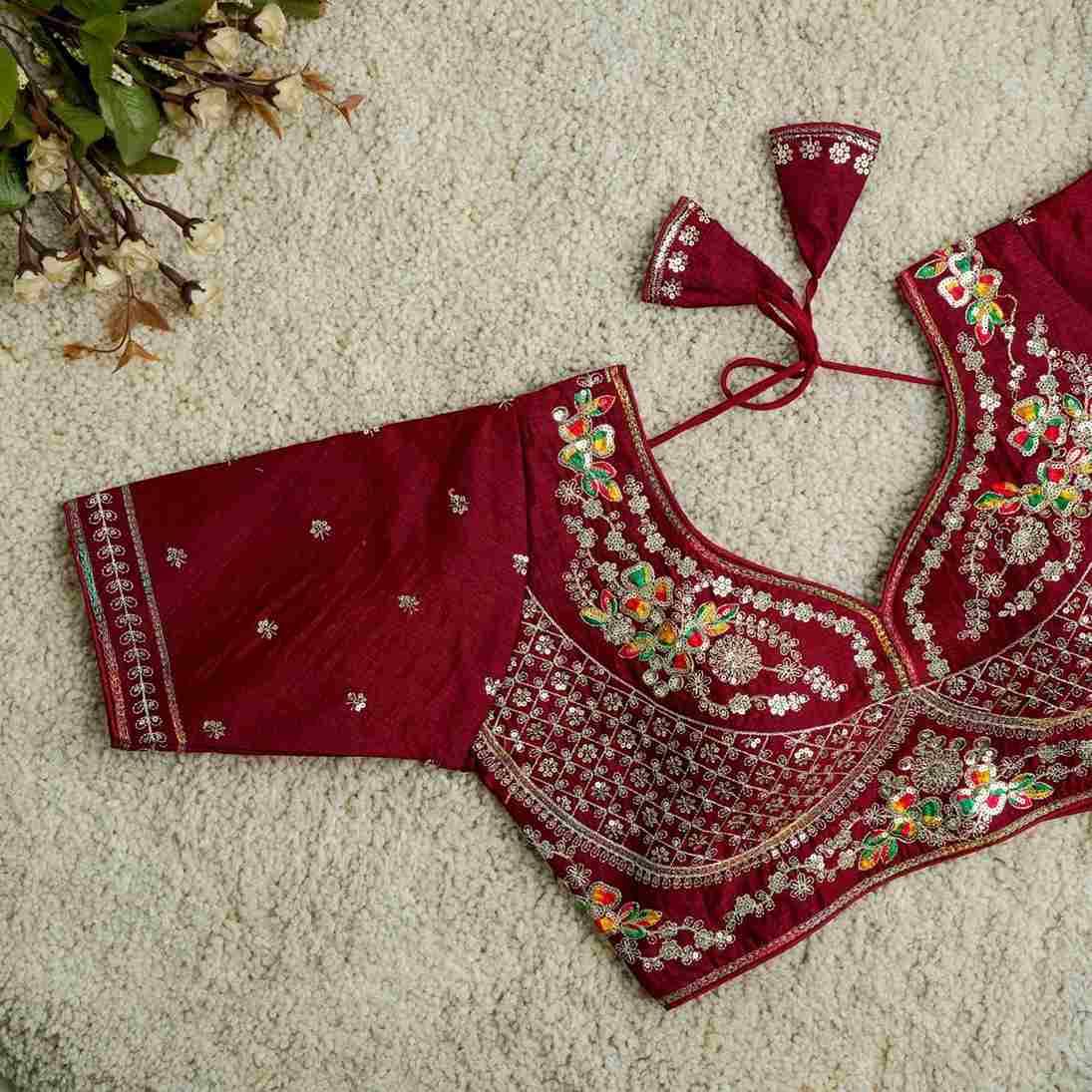 Kb-kajal By Fashid Wholesale 01 To 08 Series Designer Beautiful Collection Occasional Wear & Party Wear Vichitra Silk Blouse At Wholesale Price