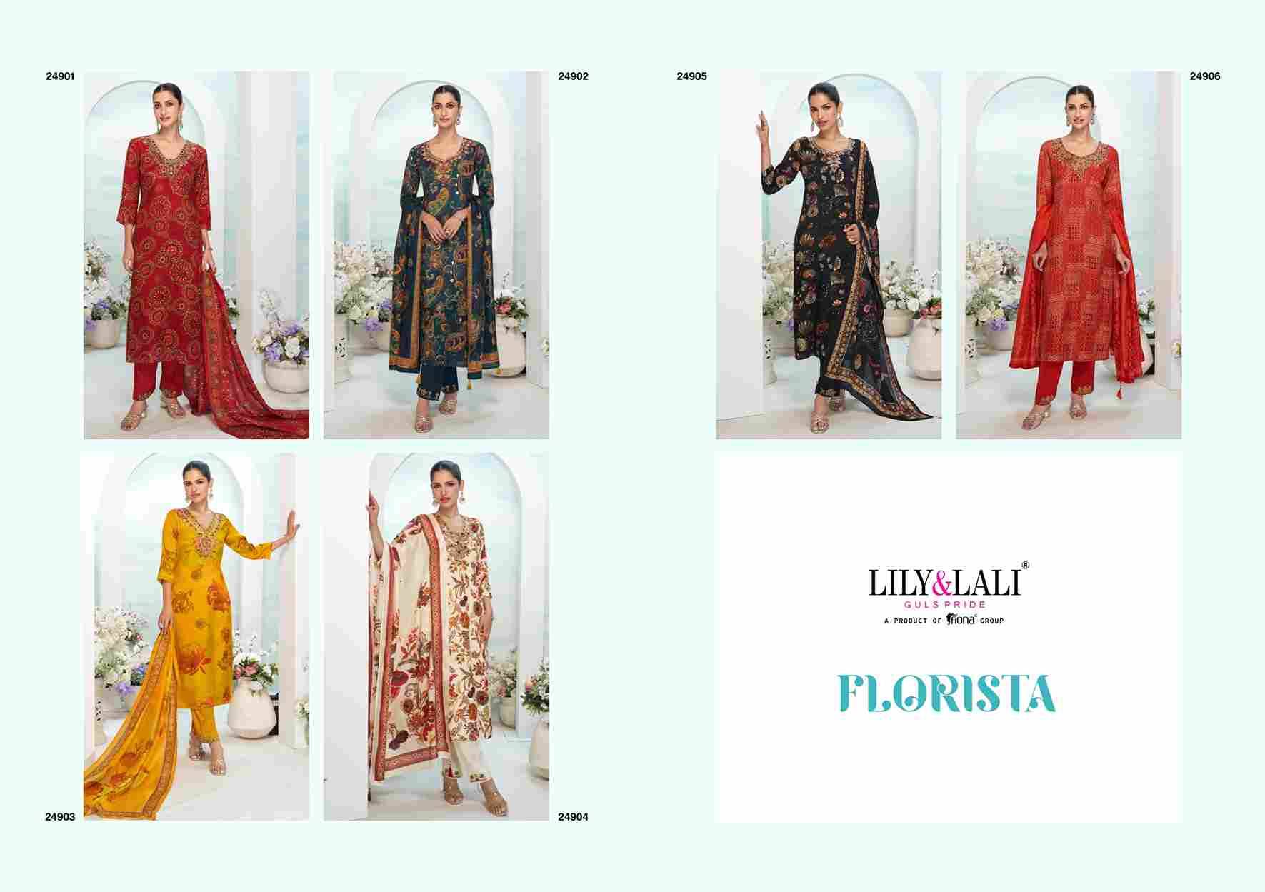 Farista By Lily And Lali 24901 To 24906 Series Beautiful Festive Suits Colorful Stylish Fancy Casual Wear & Ethnic Wear Natural Crepe Dresses At Wholesale Price
