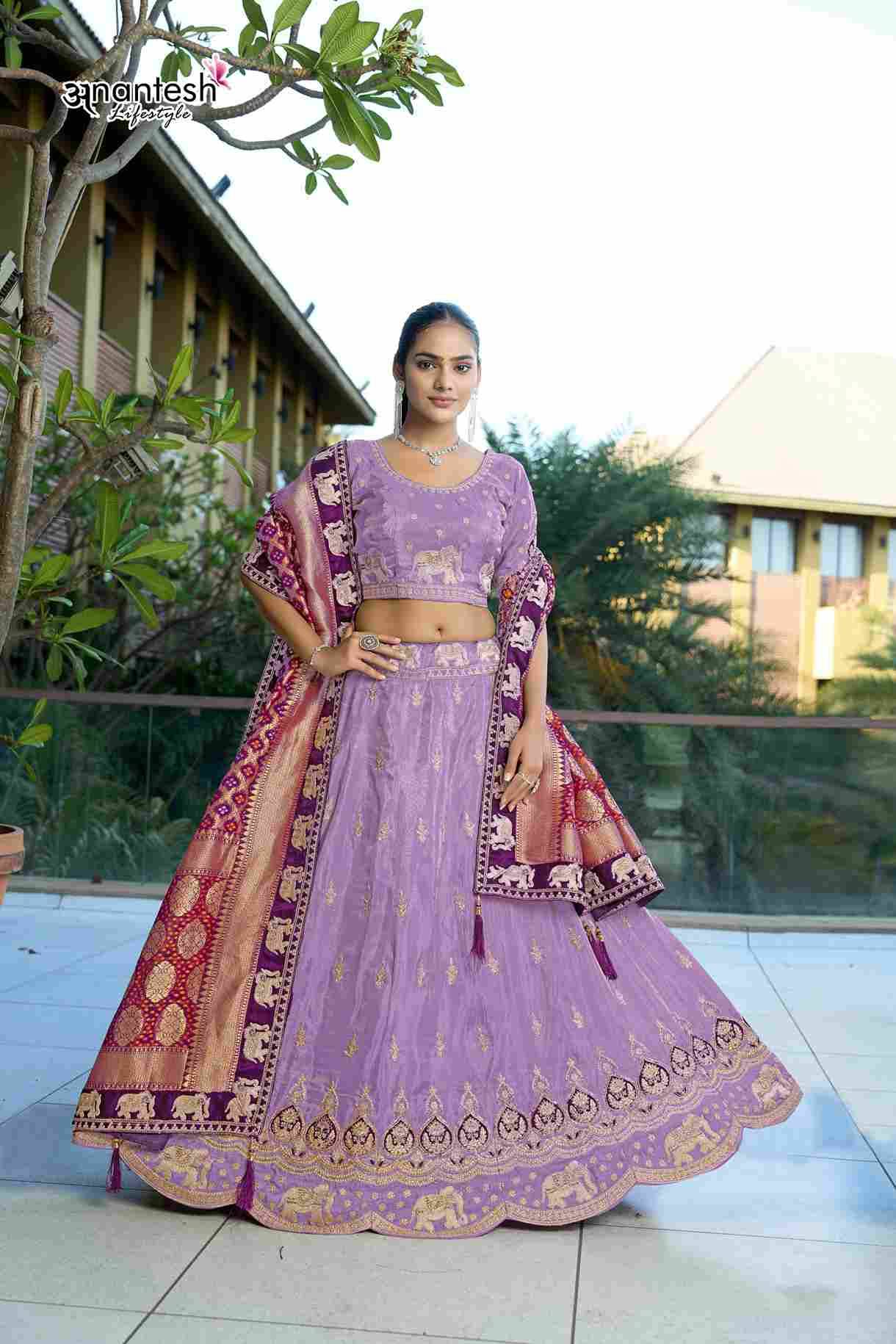 Occations Vol-11 By Anantesh 5041 To 5046 Series Beautiful Colorful Fancy Wedding Collection Occasional Wear & Party Wear Viscose Silk/Jacquard Lehengas At Wholesale Price
