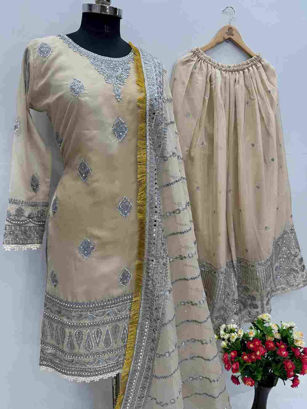 Kf-1685 By Fashid Wholesale Beautiful Sharara Colorful Fancy Wedding Collection Occasional Wear & Party Wear Heavy Tebby Organza Dresses At Wholesale Price