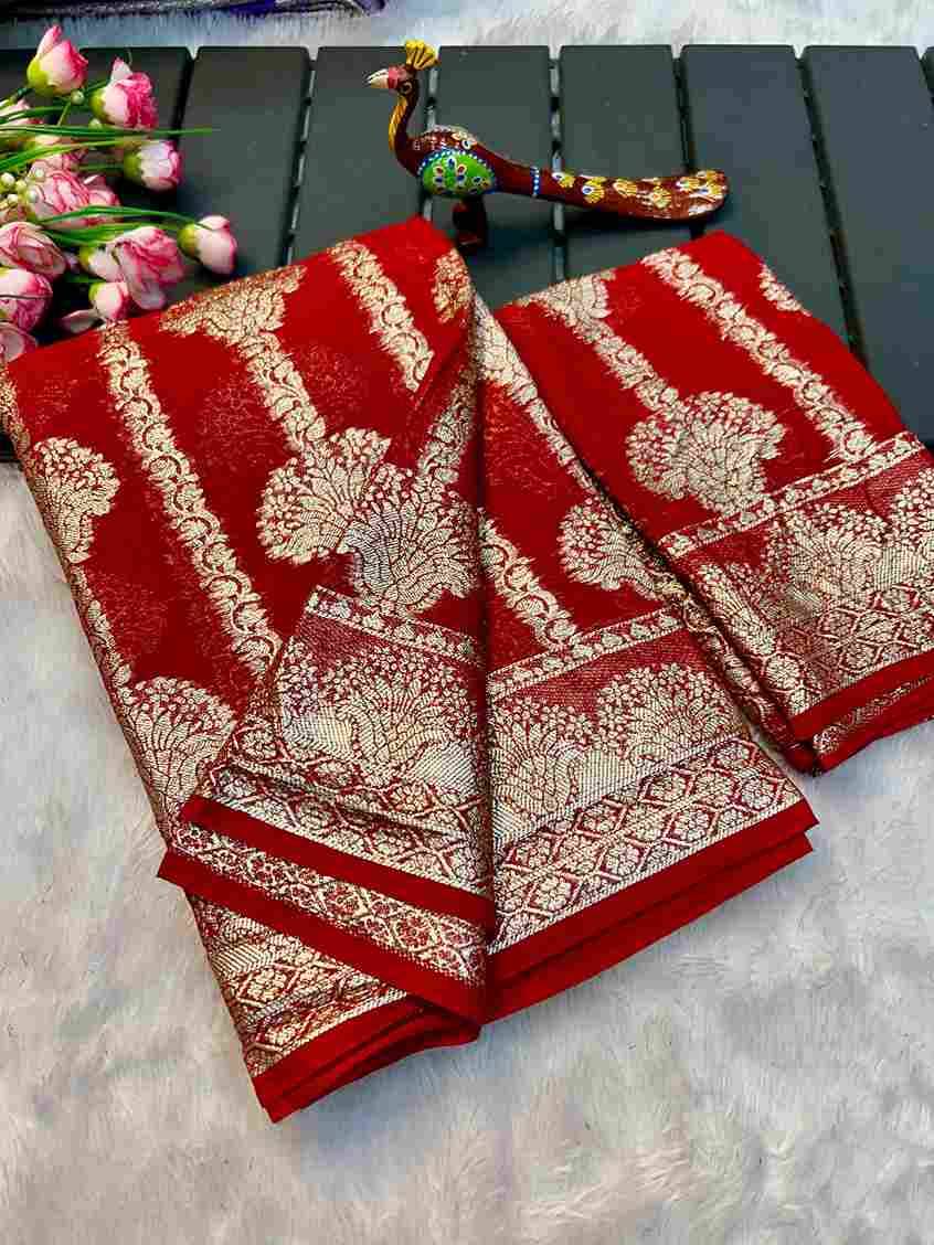 Jhumka By Fashid Wholesale 01 To 09 Series Indian Traditional Wear Collection Beautiful Stylish Fancy Colorful Party Wear & Occasional Wear Viscose Georgette Sarees At Wholesale Price