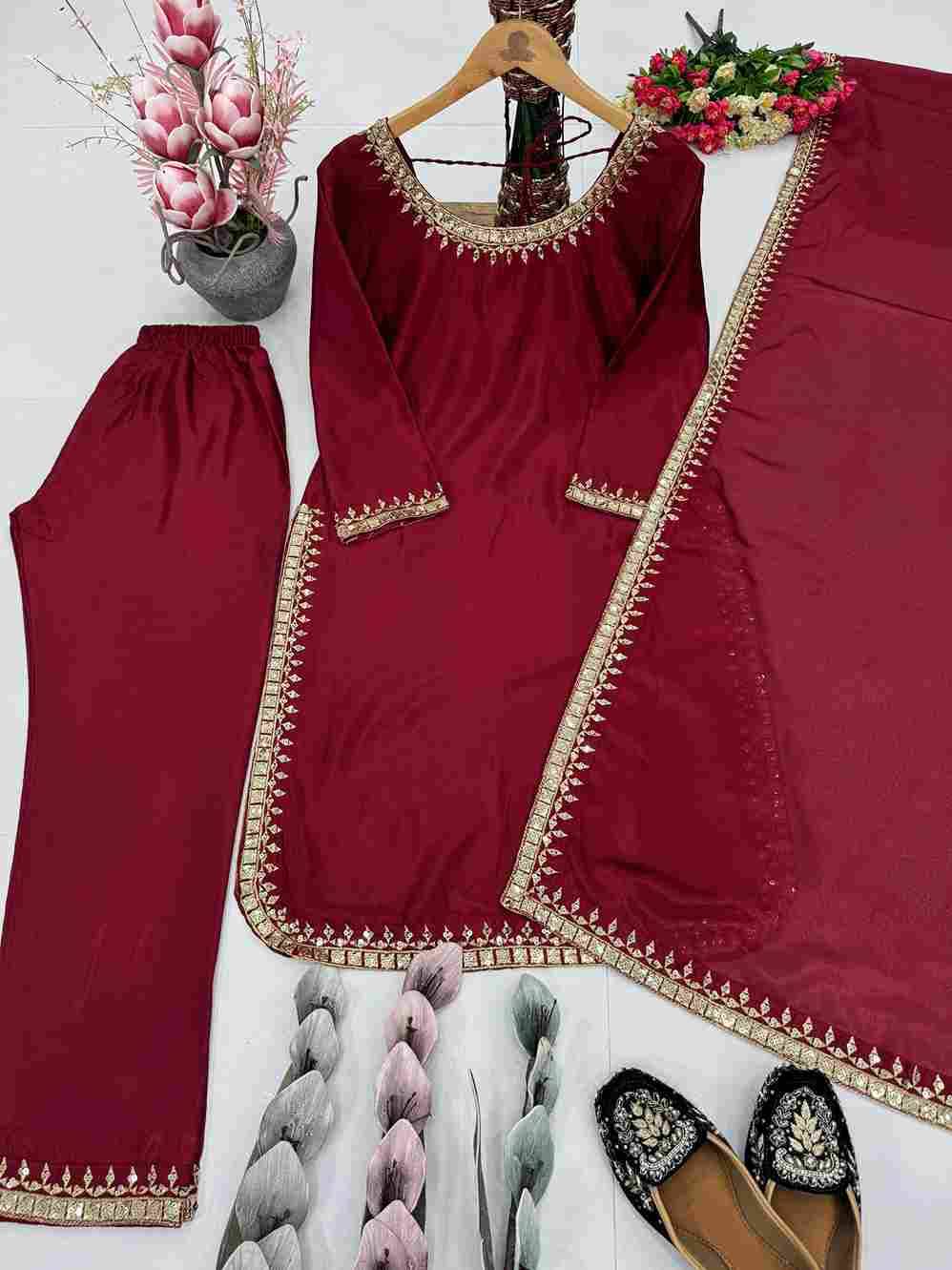 Kf-1684 By Fashid Wholesale Beautiful Colorful Fancy Wedding Collection Occasional Wear & Party Wear Heavy Chinnon Dresses At Wholesale Price