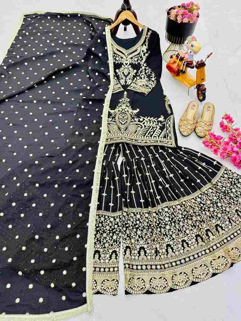 Zf-9016 By Fashid Wholesale 01 To 04 Series Beautiful Sharara Colorful Fancy Wedding Collection Occasional Wear & Party Wear Heavy Chinnon Silk Dresses At Wholesale Price