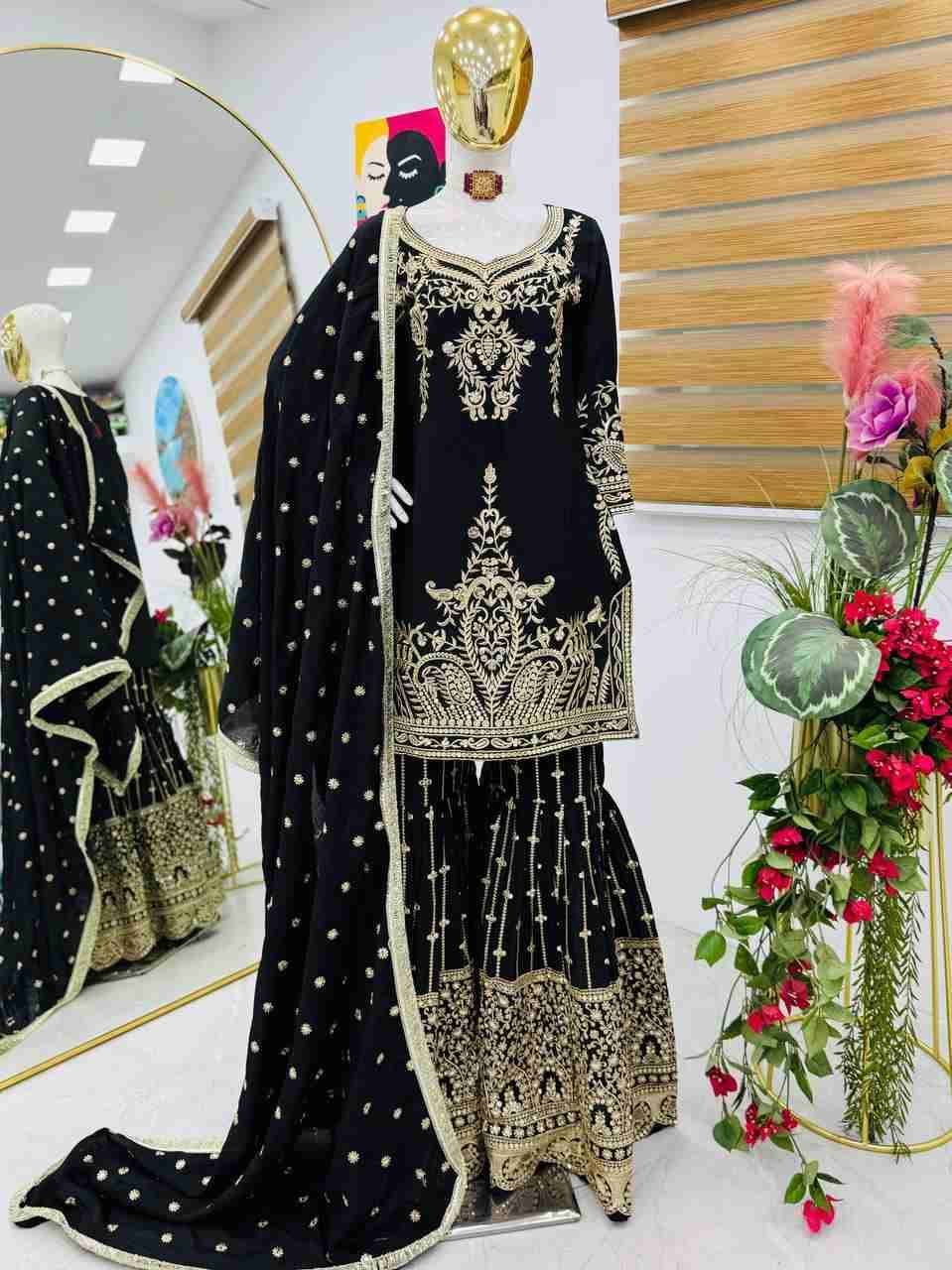 Zf-9016 By Fashid Wholesale 01 To 04 Series Beautiful Sharara Colorful Fancy Wedding Collection Occasional Wear & Party Wear Heavy Chinnon Silk Dresses At Wholesale Price