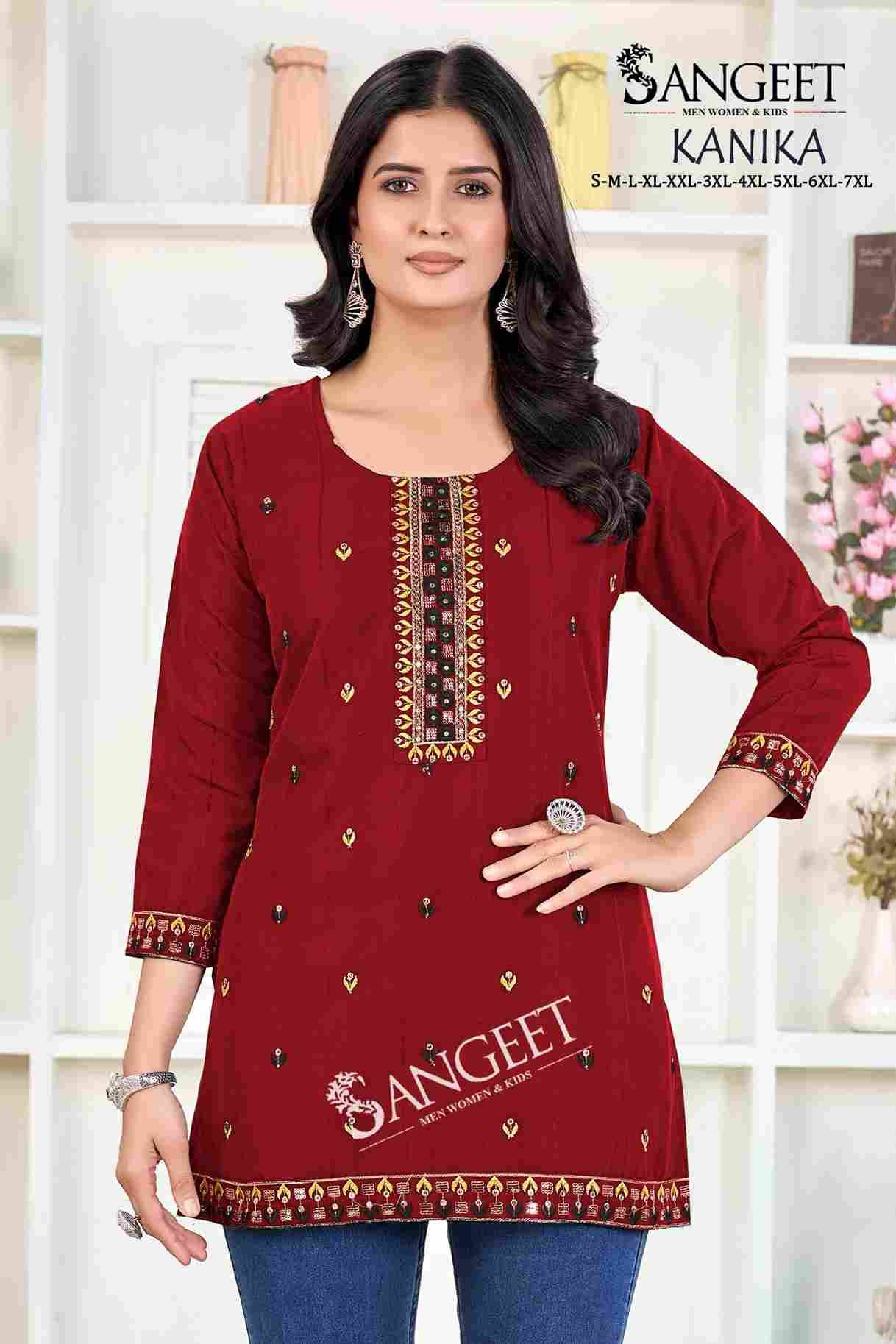 Kanika By Sangeet 1001 To 1008 Series Designer Stylish Fancy Colorful Beautiful Party Wear & Ethnic Wear Collection Heavy Rayon Kurtis At Wholesale Price