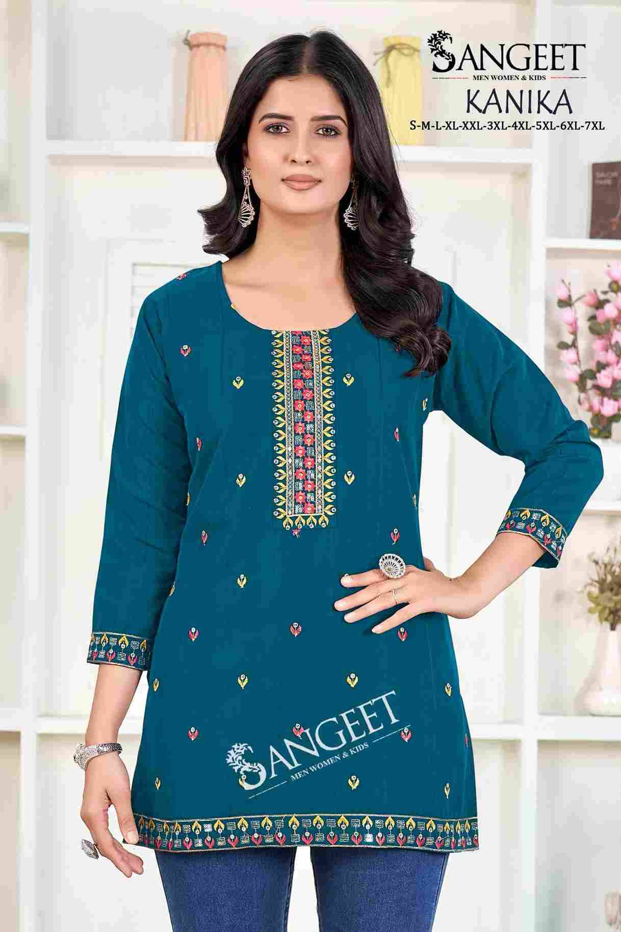 Kanika By Sangeet 1001 To 1008 Series Designer Stylish Fancy Colorful Beautiful Party Wear & Ethnic Wear Collection Heavy Rayon Kurtis At Wholesale Price