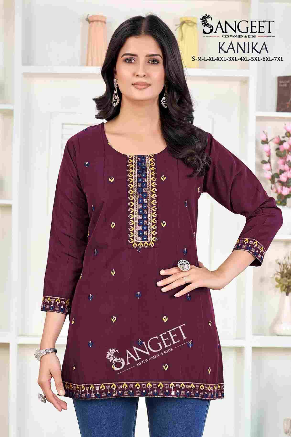 Kanika By Sangeet 1001 To 1008 Series Designer Stylish Fancy Colorful Beautiful Party Wear & Ethnic Wear Collection Heavy Rayon Kurtis At Wholesale Price