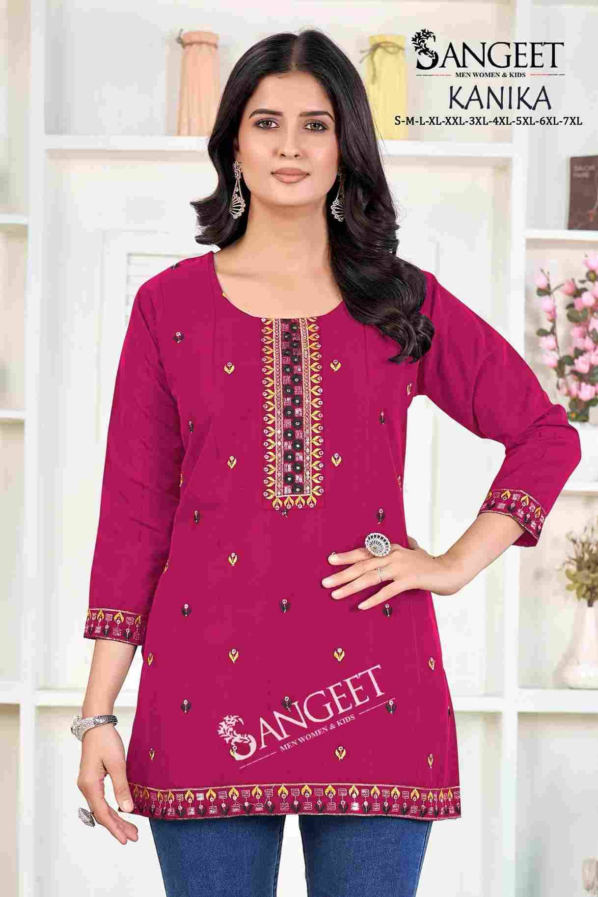 Kanika By Sangeet 1001 To 1008 Series Designer Stylish Fancy Colorful Beautiful Party Wear & Ethnic Wear Collection Heavy Rayon Kurtis At Wholesale Price