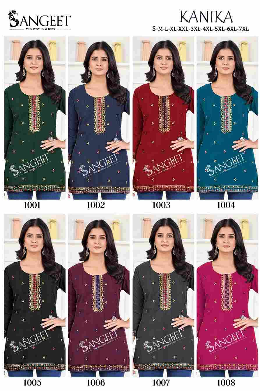 Kanika By Sangeet 1001 To 1008 Series Designer Stylish Fancy Colorful Beautiful Party Wear & Ethnic Wear Collection Heavy Rayon Kurtis At Wholesale Price