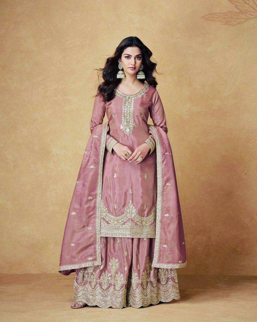Zf-6003 By Fashid Wholesale 01 To 03 Series Beautiful Colorful Fancy Wedding Collection Occasional Wear & Party Wear Chinnon Silk Dresses At Wholesale Price