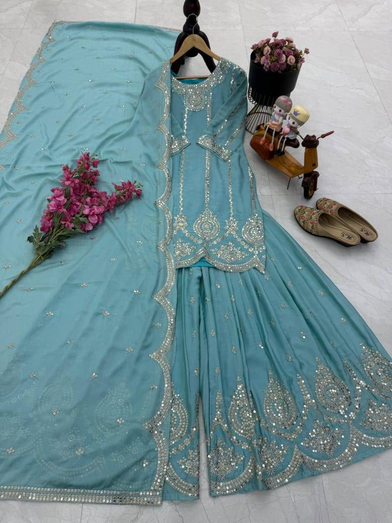 Zf-6003 By Fashid Wholesale 01 To 03 Series Beautiful Colorful Fancy Wedding Collection Occasional Wear & Party Wear Chinnon Silk Dresses At Wholesale Price