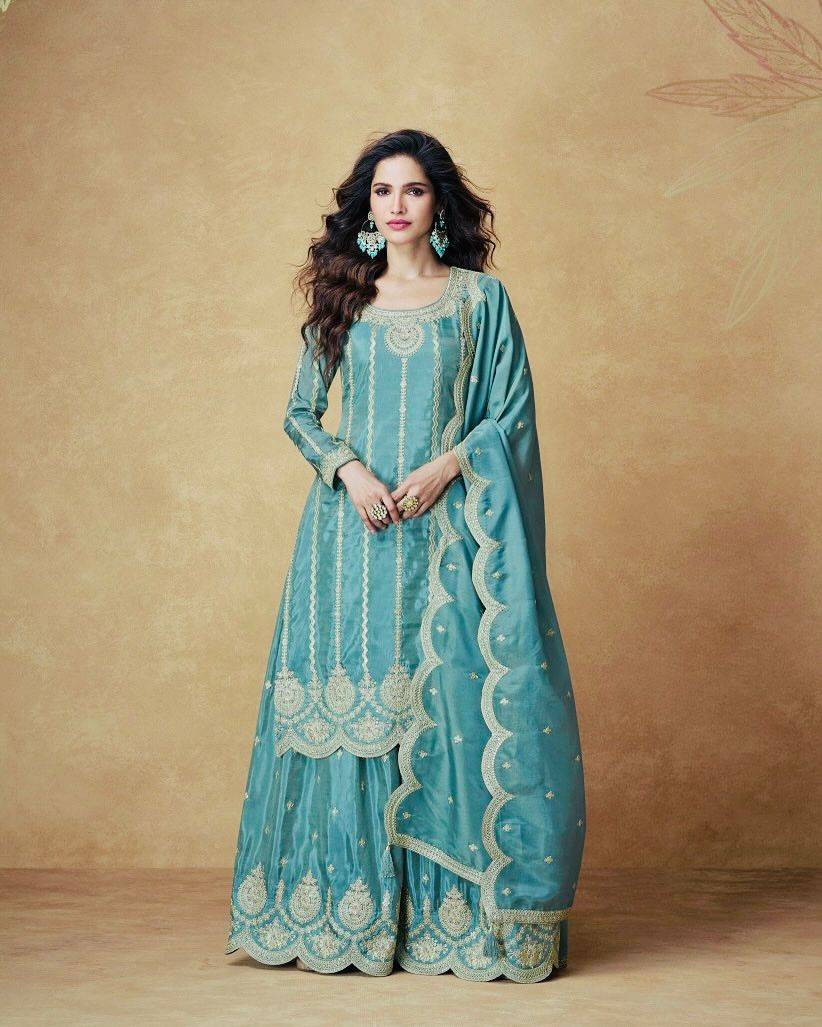 Zf-6003 By Fashid Wholesale 01 To 03 Series Beautiful Colorful Fancy Wedding Collection Occasional Wear & Party Wear Chinnon Silk Dresses At Wholesale Price