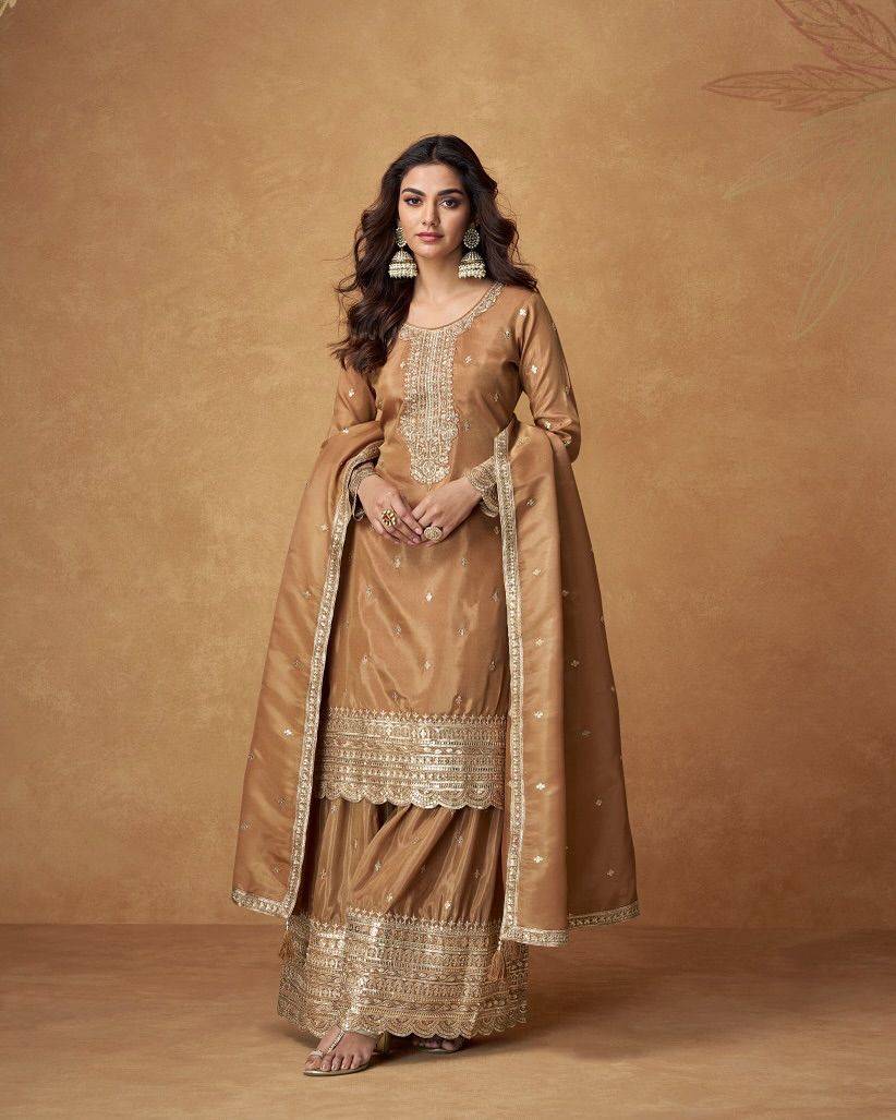 Zf-6003 By Fashid Wholesale 01 To 03 Series Beautiful Colorful Fancy Wedding Collection Occasional Wear & Party Wear Chinnon Silk Dresses At Wholesale Price