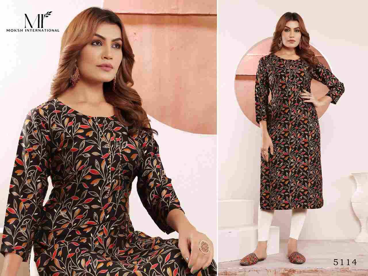 Star Vol-2 By Moksh International 5114 To 5117 Series Designer Stylish Fancy Colorful Beautiful Party Wear & Ethnic Wear Collection Viscose Muslin Kurtis At Wholesale Price