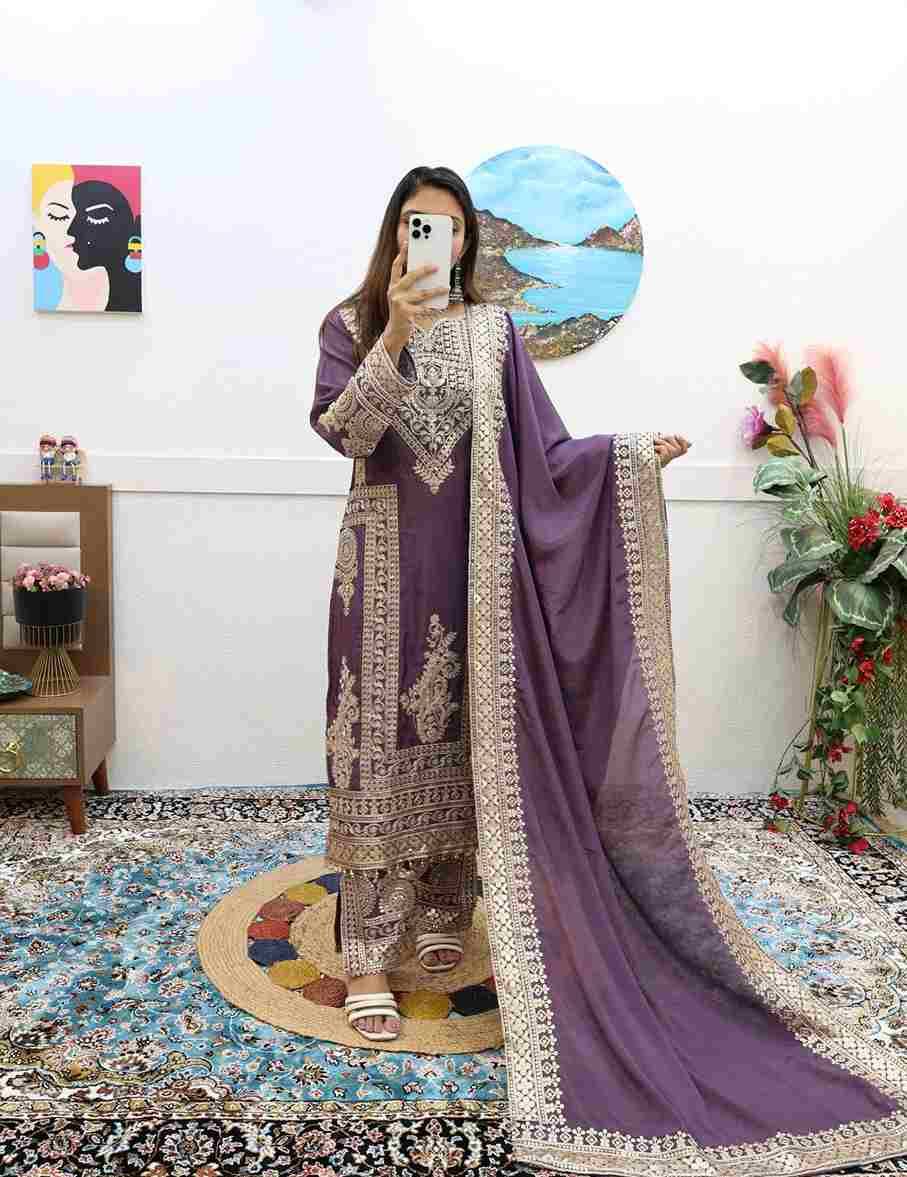 Zs-8996 By Fashid Wholesale 01 To 02 Series Beautiful Colorful Fancy Wedding Collection Occasional Wear & Party Wear Chinnon Silk Dresses At Wholesale Price