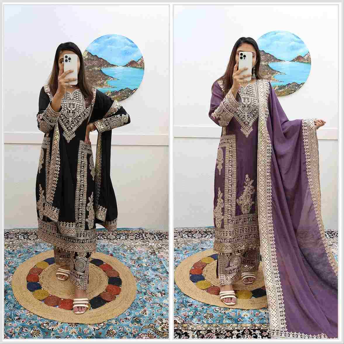 Zs-8996 By Fashid Wholesale 01 To 02 Series Beautiful Colorful Fancy Wedding Collection Occasional Wear & Party Wear Chinnon Silk Dresses At Wholesale Price