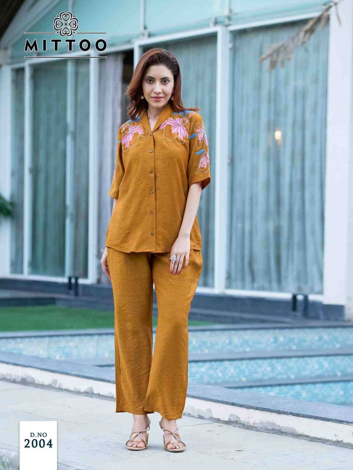 Daizy By Mittoo 2001 To 2006 Series Designer Stylish Fancy Colorful Beautiful Party Wear & Ethnic Wear Collection Viscose Crepe Co-Ord At Wholesale Price