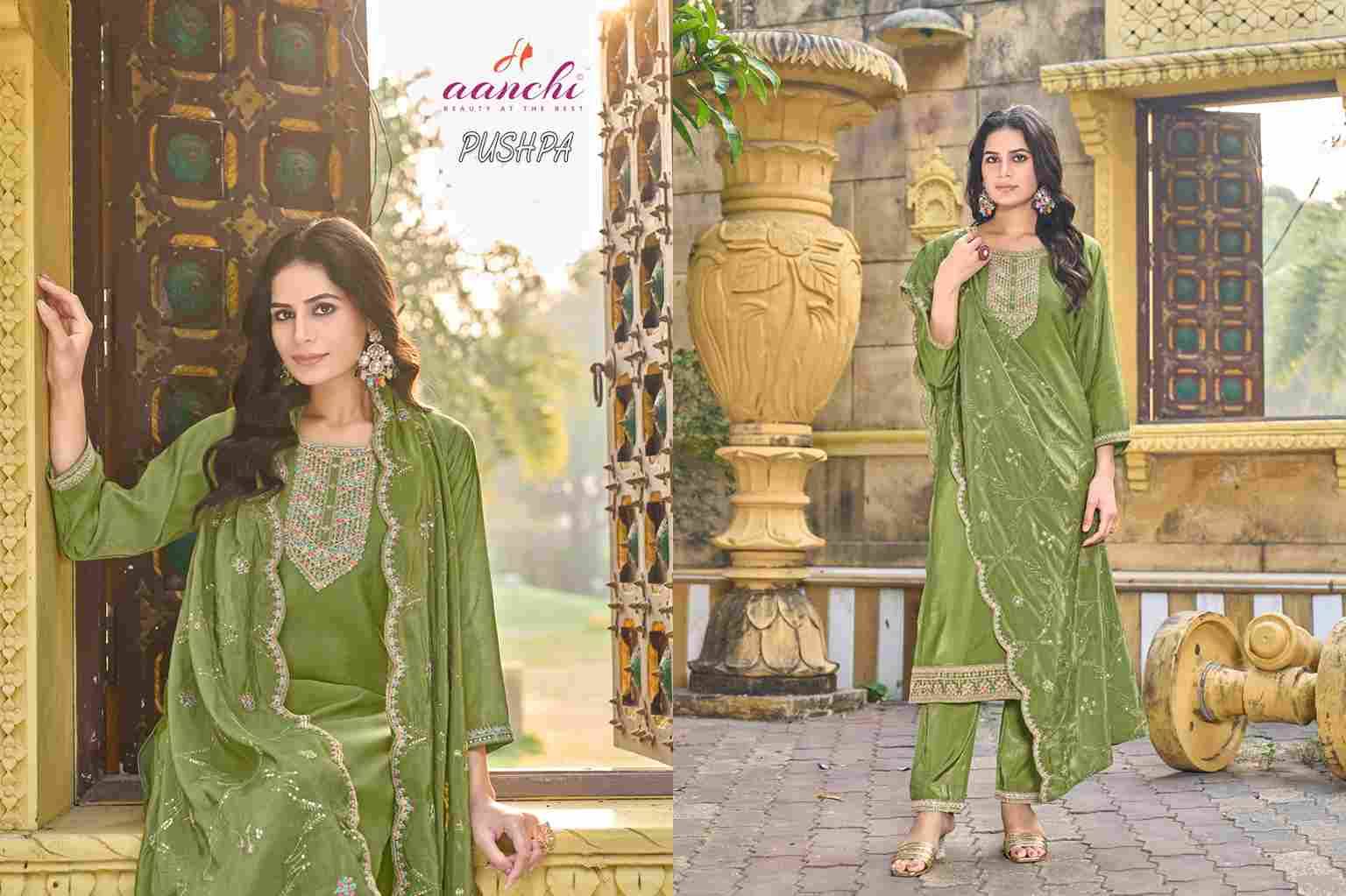 Pushpa By Aanchi 01 To 04 Series Beautiful Festive Suits Colorful Stylish Fancy Casual Wear & Ethnic Wear Roman Shimmer Dresses At Wholesale Price