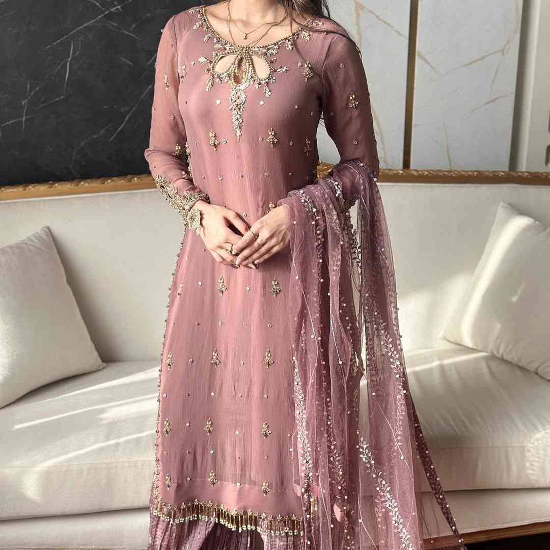 Zd-10098 By Fashid Wholesale Beautiful Colorful Fancy Wedding Collection Occasional Wear & Party Wear Faux Georgette Dresses At Wholesale Price