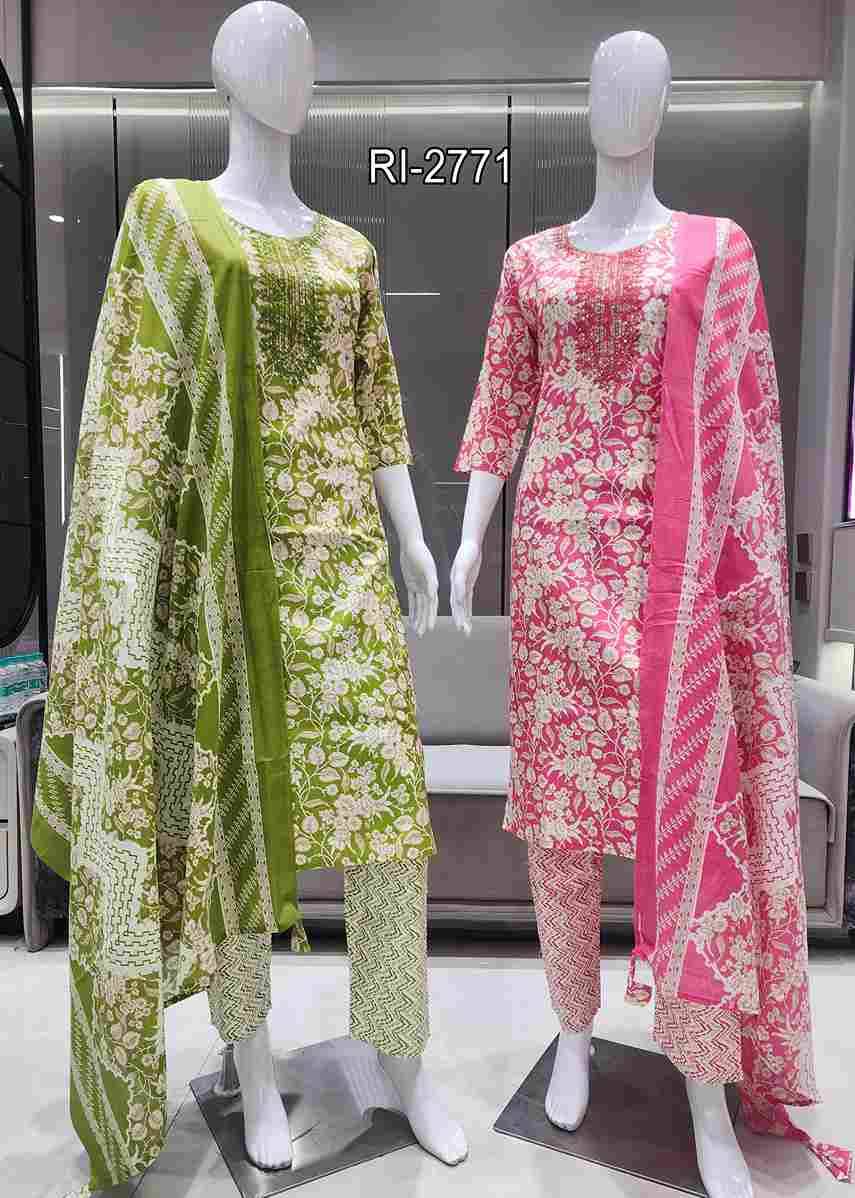 Combo By Fashid Wholesale Beautiful Festive Colorful Fancy Wedding Collection Occasional Wear & Party Wear Cotton Slub Dresses At Wholesale Price