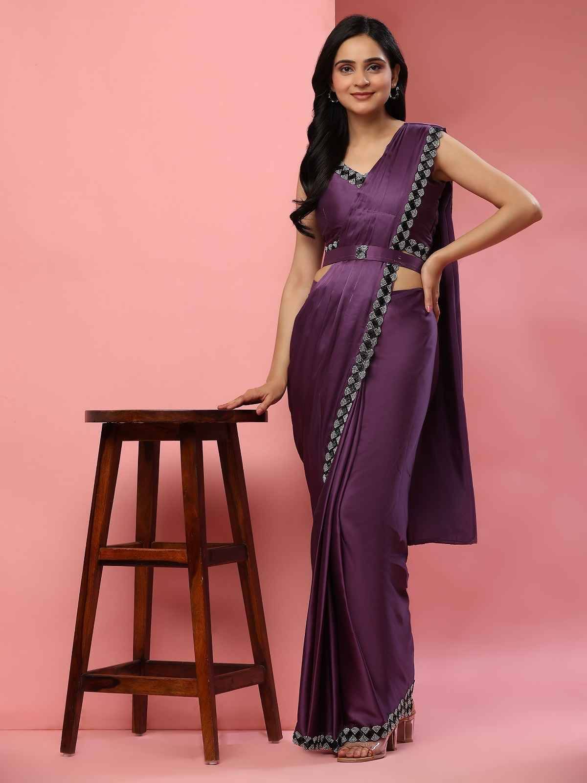 102096 By Amoha Trendz 102096-A To 102096-D Series Indian Traditional Wear Collection Beautiful Stylish Fancy Colorful Party Wear & Occasional Wear Satin Silk Sarees At Wholesale Price