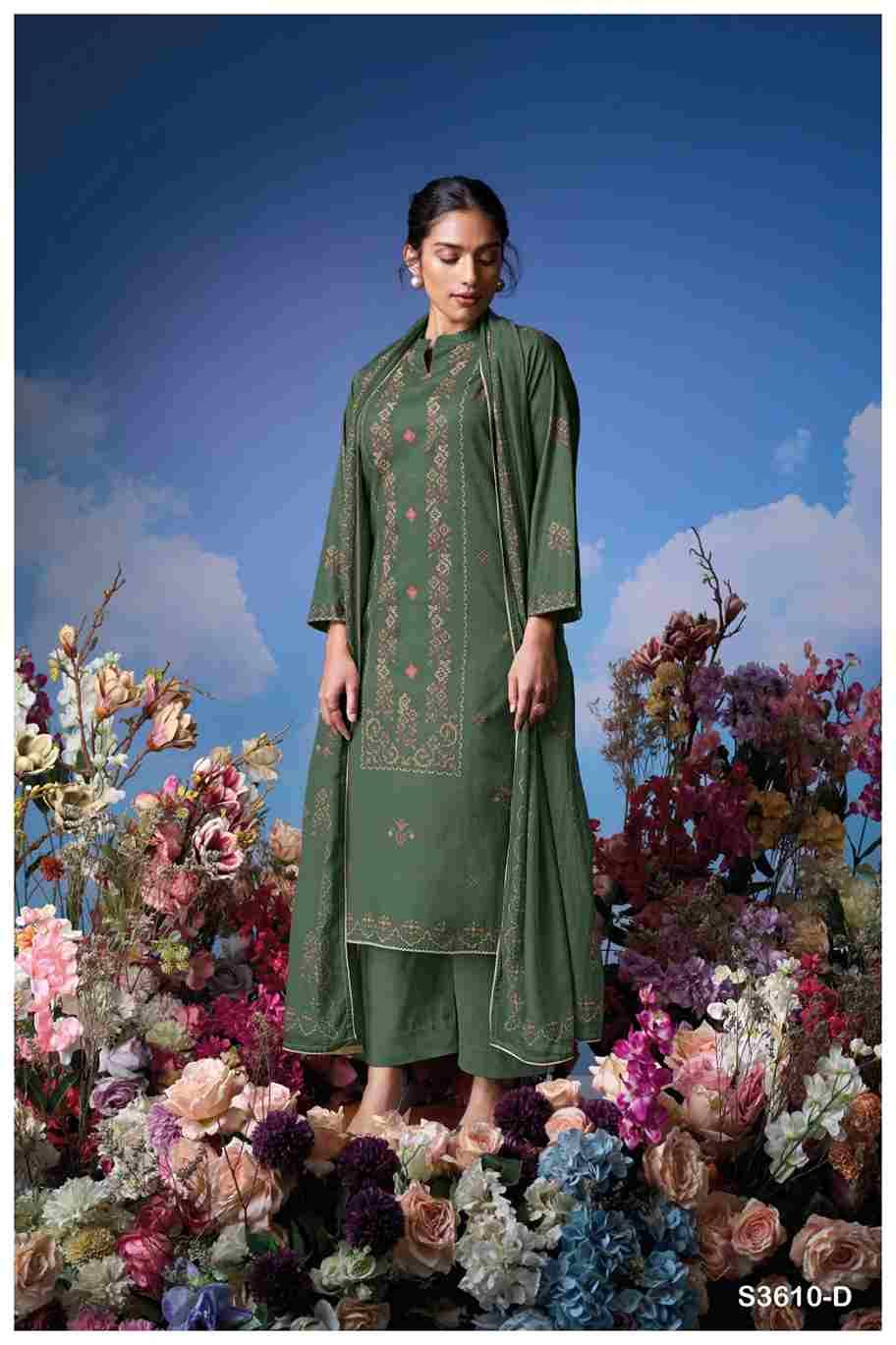 Lily-3610 By Ganga Fashion 3610-A To 3610-D Series Beautiful Festive Suits Colorful Stylish Fancy Casual Wear & Ethnic Wear Pure Cotton Dresses At Wholesale Price