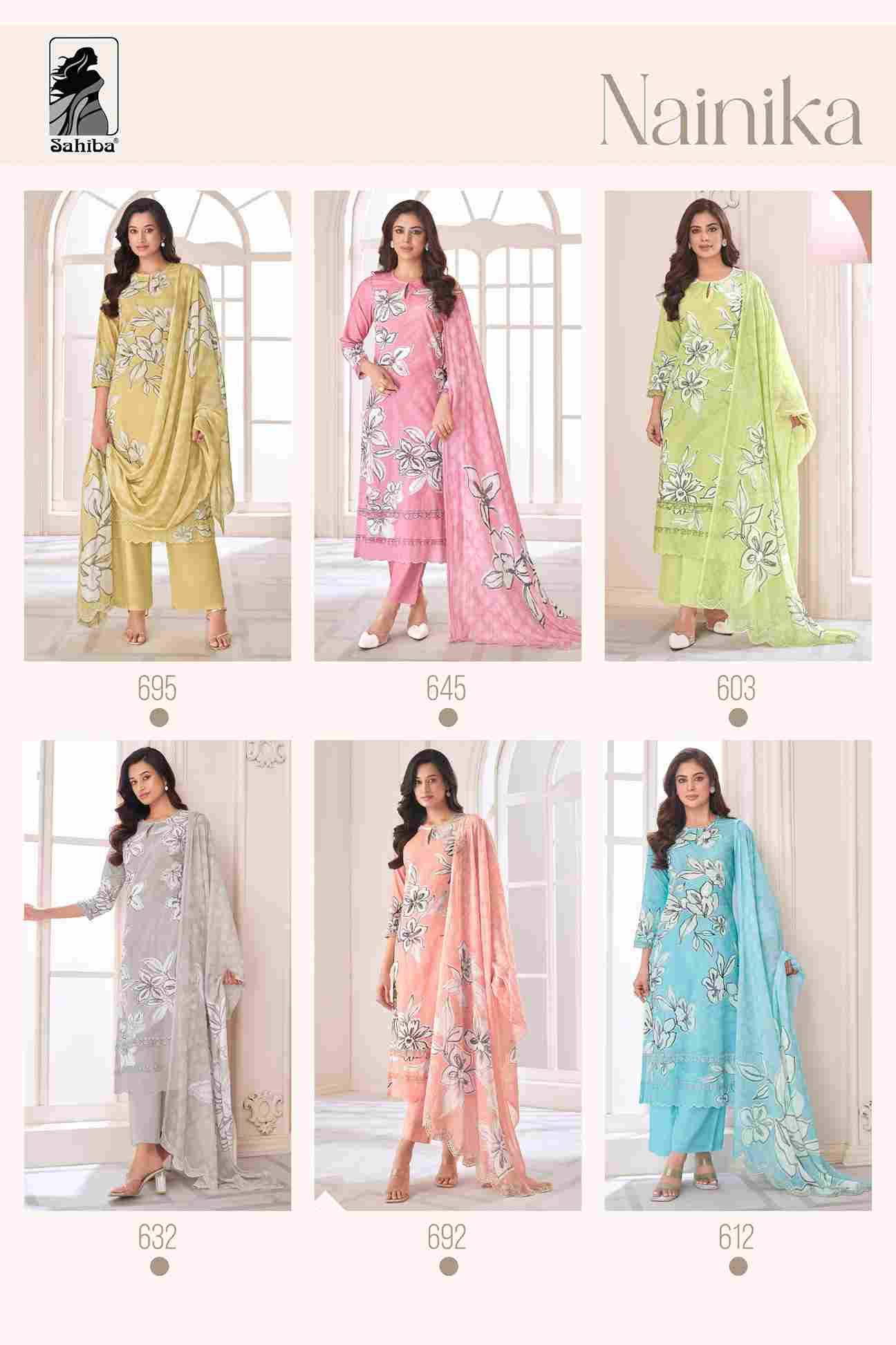 Nainika By Sahiba Fabrics Beautiful Festive Suits Colorful Stylish Fancy Casual Wear & Ethnic Wear Pure Lawn Cotton Dresses At Wholesale Price