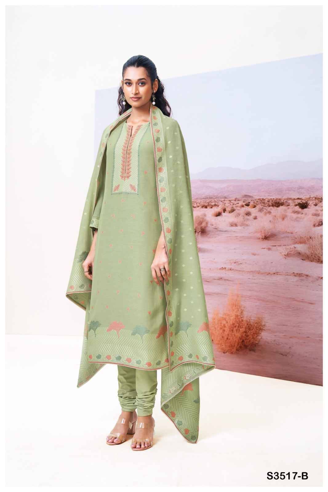 Gracia-3517 By Ganga Fashion 3517-A To 3517-B Series Beautiful Festive Suits Colorful Stylish Fancy Casual Wear & Ethnic Wear Pure Viscose Silk Dresses At Wholesale Price