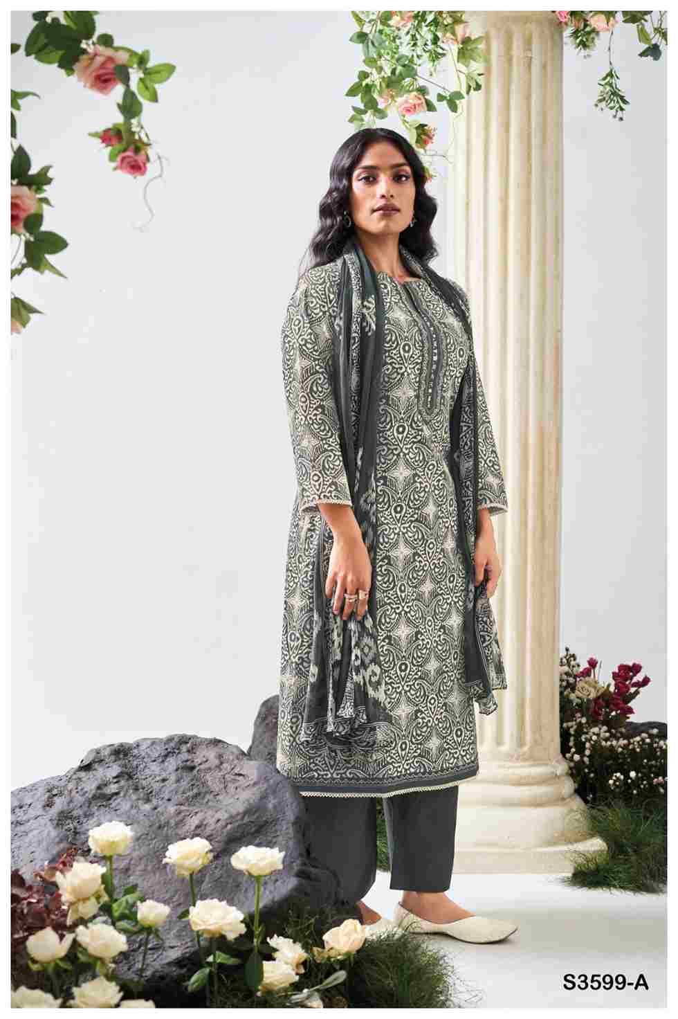 Christa-3599 By Ganga Fashion 3599-A To 3599-D Series Beautiful Festive Suits Colorful Stylish Fancy Casual Wear & Ethnic Wear Pure Cotton Dresses At Wholesale Price