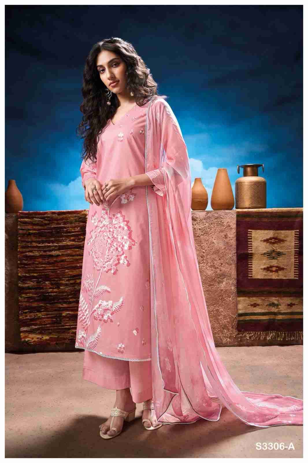 Natalia-3306 By Ganga Fashion 3306-A To 3306-D Series Beautiful Festive Suits Colorful Stylish Fancy Casual Wear & Ethnic Wear Cotton Dresses At Wholesale Price