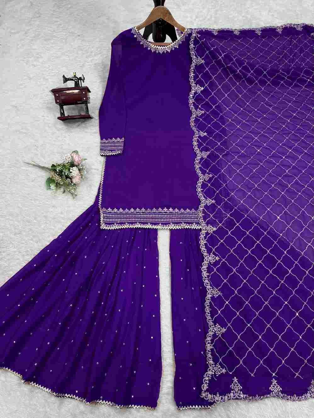 R-5867 By Fashid Wholesale 01 To 04 Series Designer Sharara Beautiful Fancy Stylish Colorful Party Wear & Occasional Wear Faux Georgette Dresses At Wholesale Price